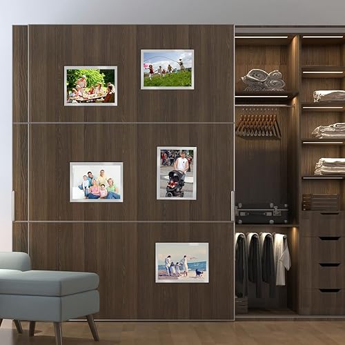 Miniatura 6 de 10 portarretratos de 8.5 x 11 pulgadas, marco autoadhesivo de 8.5 x 11 pulgadas con marco magnético fuerte y PVC transparente para póster de fotos,