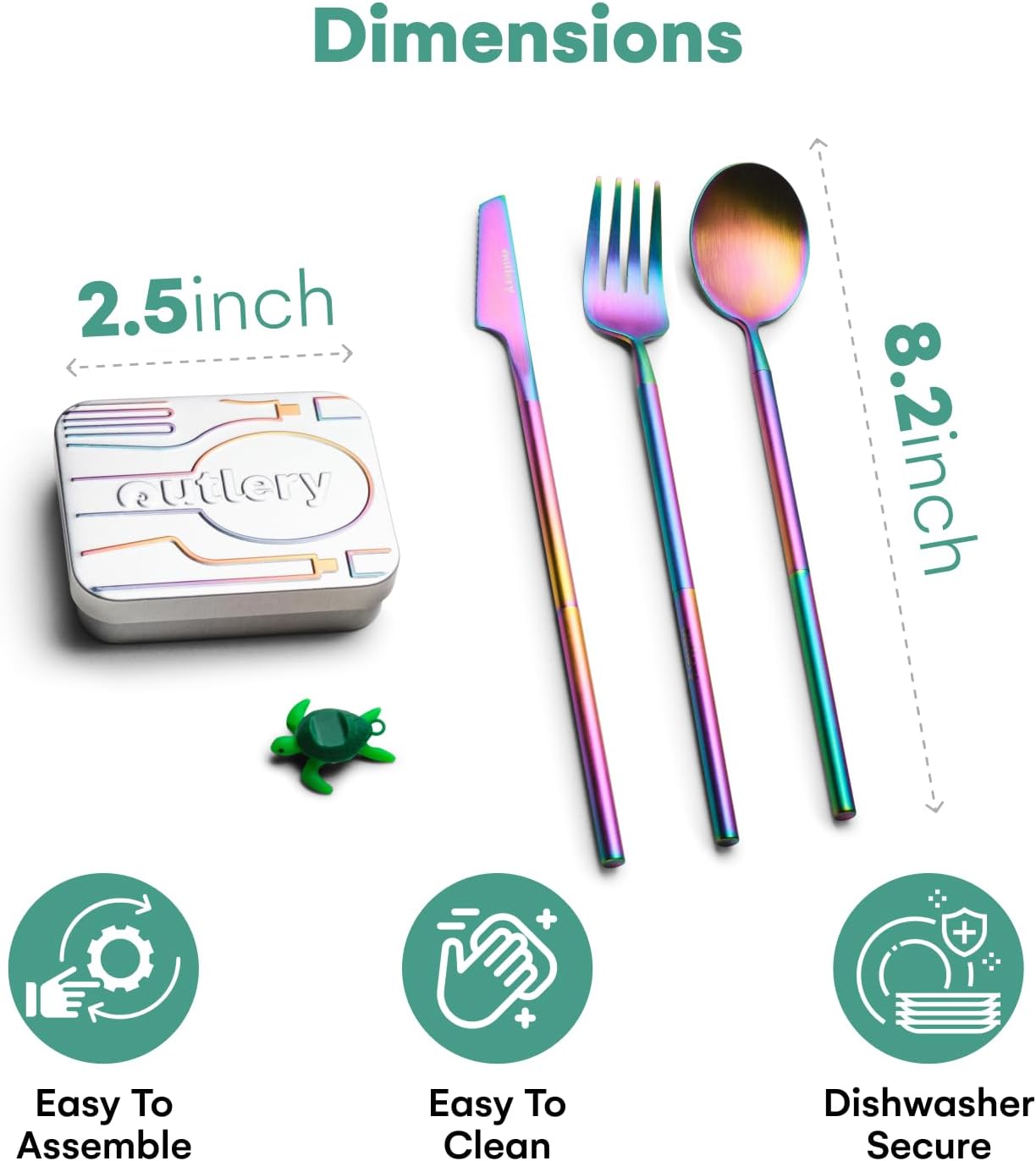 Outlery Knife Head TSA Rainbow