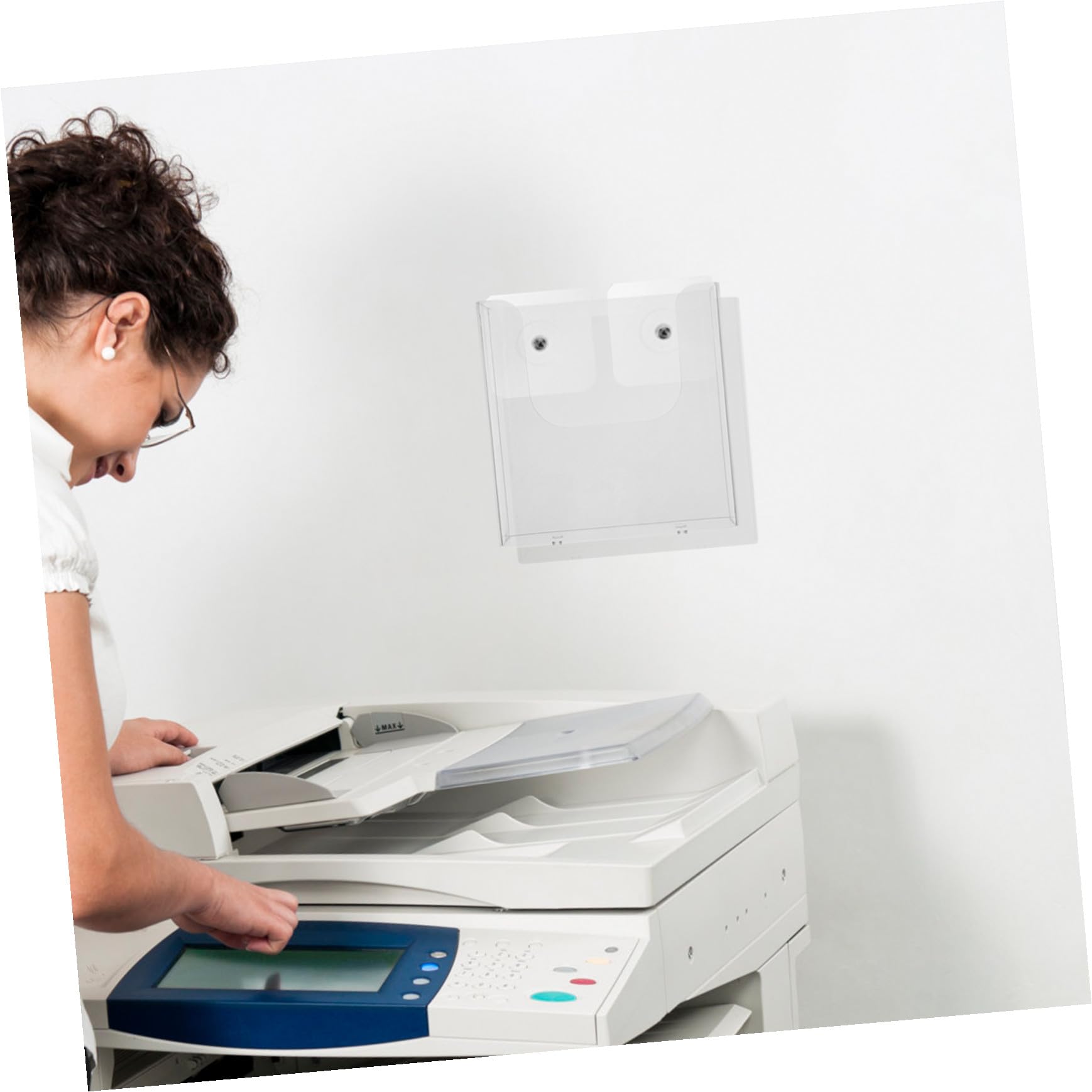 ABOOFAN Porte-Documents Mural en Plastique Classification Claire et Forme à Trous, Organisateur de Documents Moderne pour Bureau, Rangement des Papiers