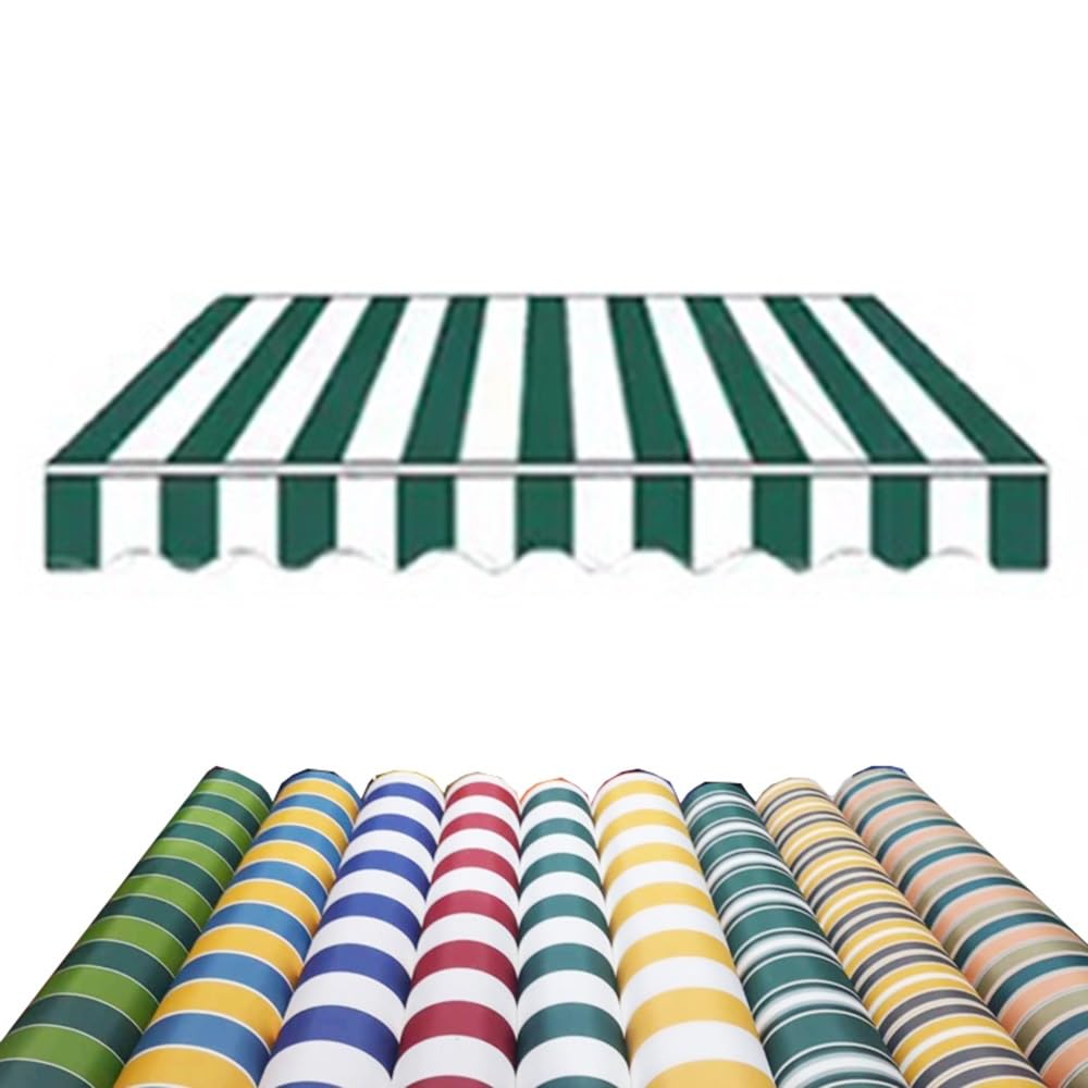 Auvent de patio rétractable vert abri pare-soleil imperméable cour