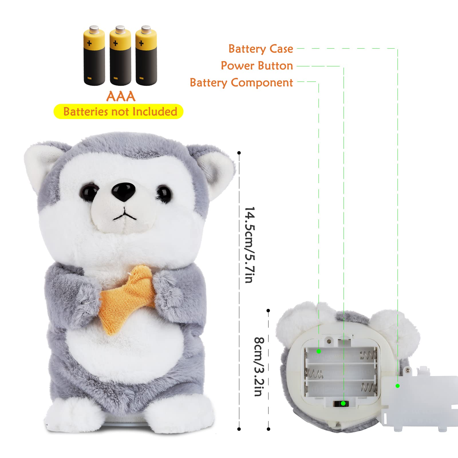Jouet Peluche Interactive Talking Repeats - Chien Qui Répète Ce Que Vous Dites - Cadeau Enfant Animé