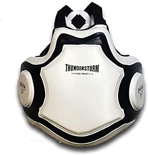 Protetor De Peito Profissional Para Esportes/artes Marciais, Protetor De Peito E Barriga Para Armadura Corporal Protetor De Corpo Para Boxe Muay Thai Treinamento De Artes Marciais,Branco,Freedom76