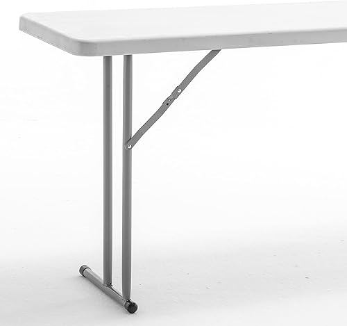 Miniatura 7 de BTEXPERT Juego de mesa de entrenamiento plegable de plástico de 4 piezas de 6 pies de largo 18 pulgadas de ancho 29 pulgadas de alto para cenas de