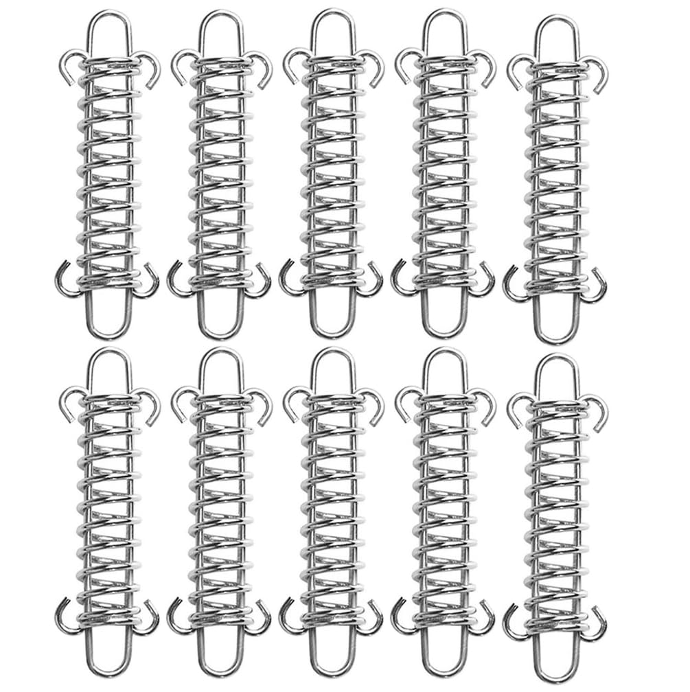 Muelles de tensión en espiral, hebillas para sombrilla, accesorios de fijación para cortinas, verandas, camping