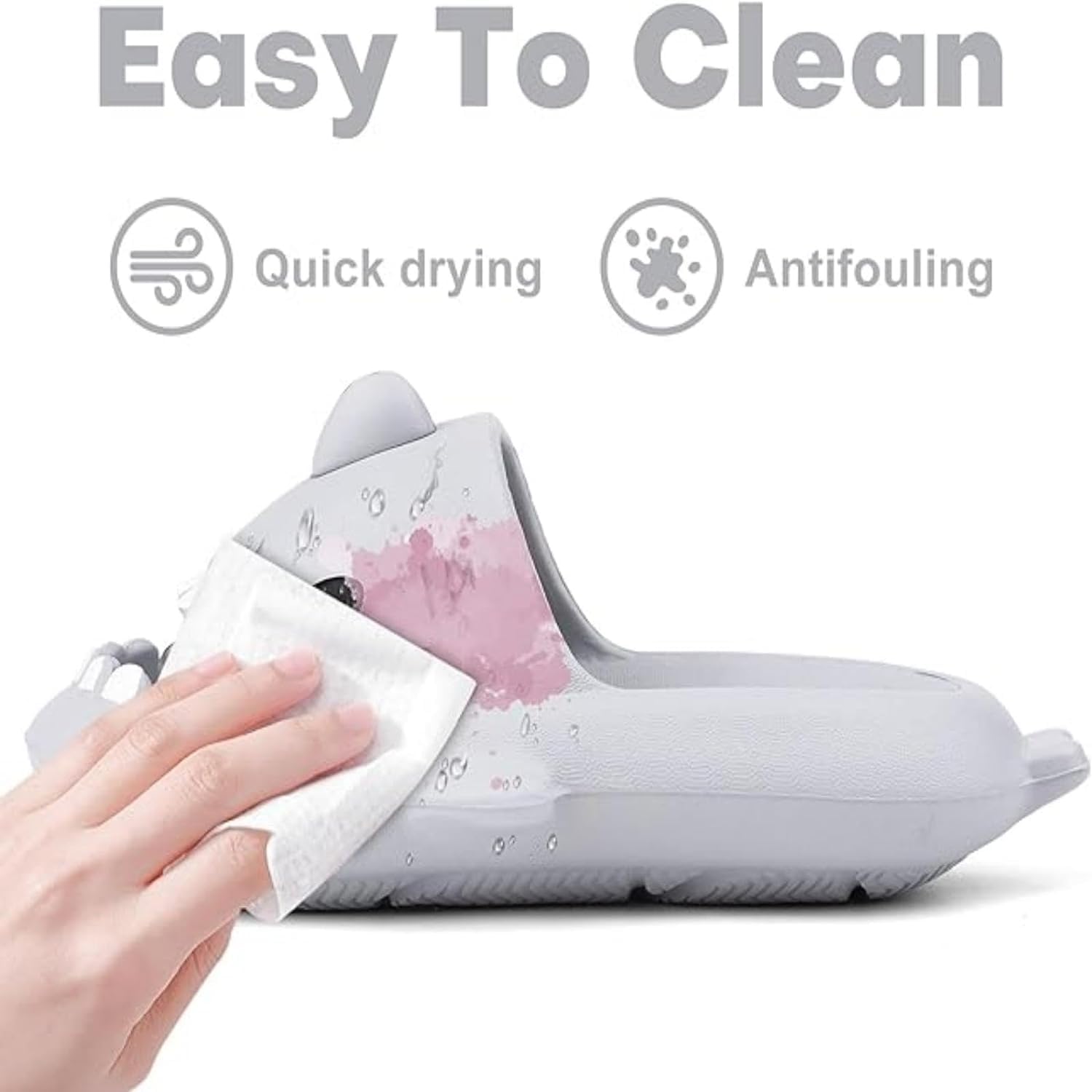 Claquettes Requin Été Femme Homme Chaussons Piscine et Plage Antidérapant Chaussures de Bain Douche Maison
