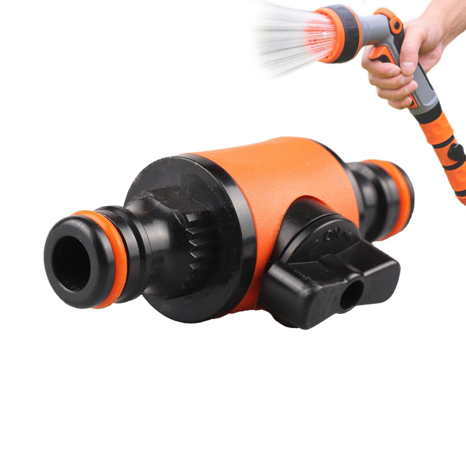 Raxove Garden Hose Coupler | Hose Coupler Hose Fittings - Shut Off Valve, Double Way Quick Connector, Garden Hose Fittings for Watering Irrigation Cleaning