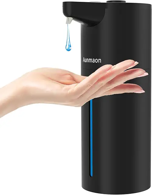 Touchless Automatic Soap Dispenser - Adjustable Volume, Long Battery Life, Black