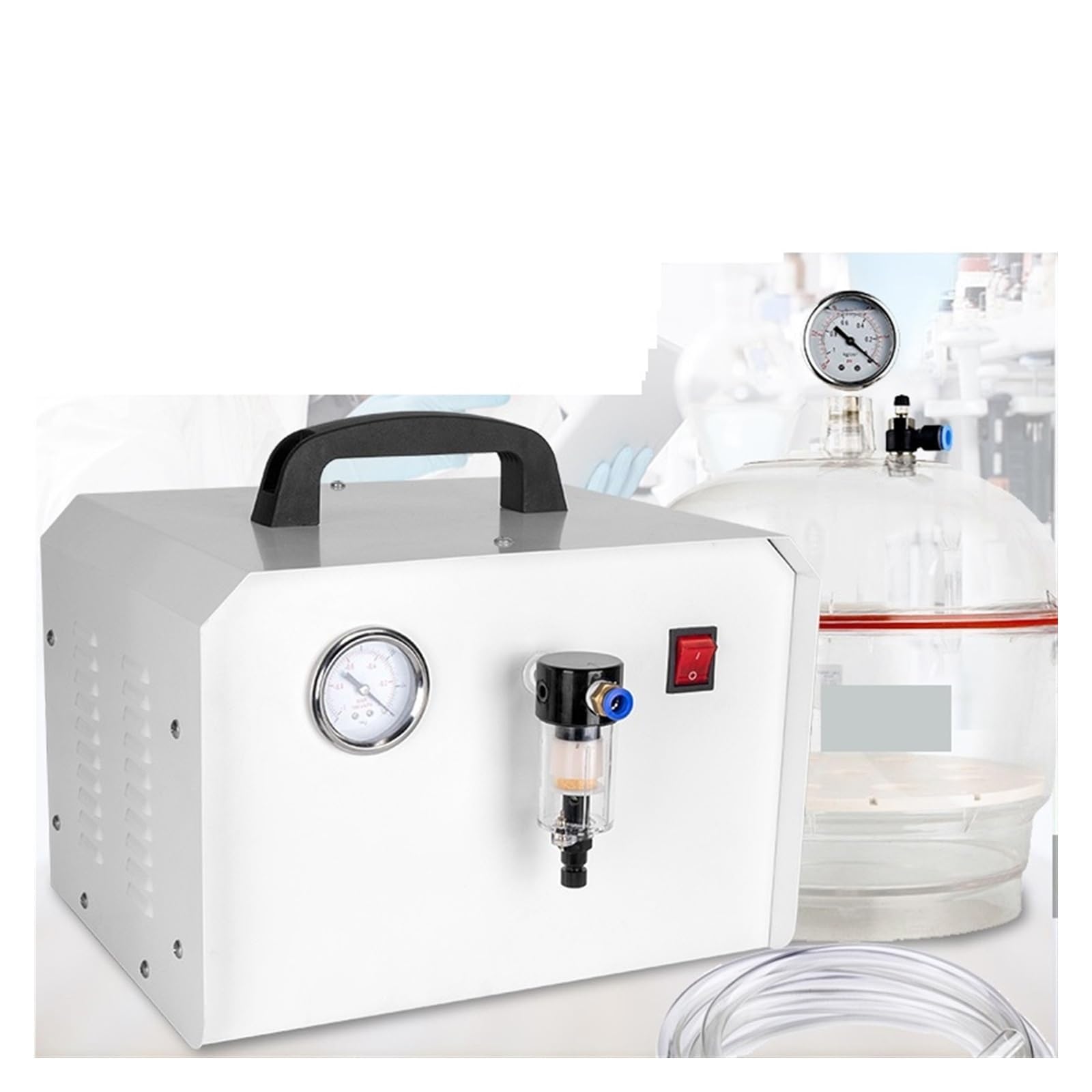 Pompe à vide de laboratoire recherche scientifique avec filtre anti-mousse séchage sous pompe silencieuse sans huile Usage industriel(2)