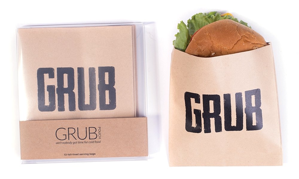 Boston International Eat Drink Host Grub Paper Foil-Lined Serving Bags, 6