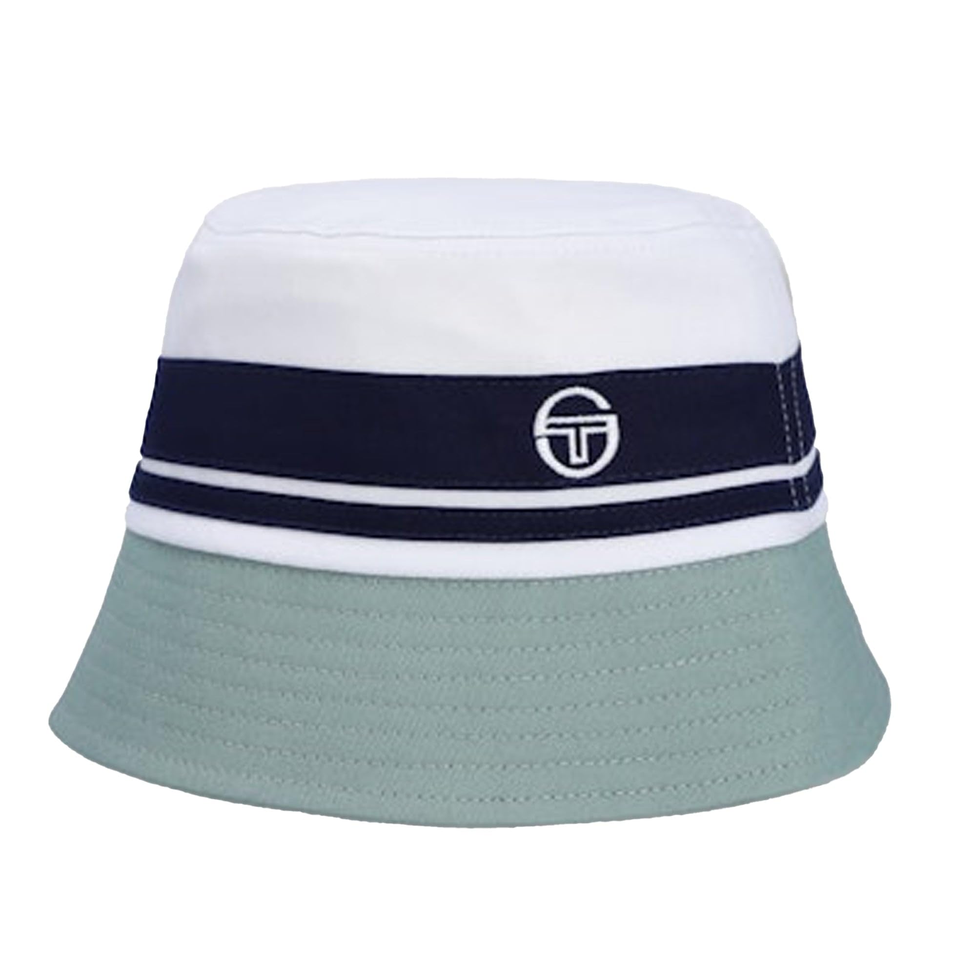 Sergio Tacchini Newsford Bucket Hat White/Maritime Blue/Lead