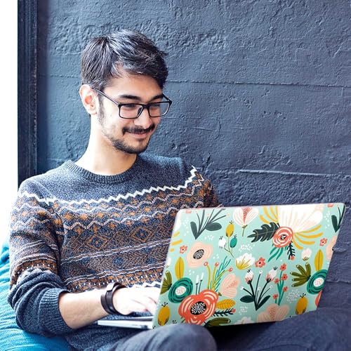 Image of Galaxsia Floral D19 Full Body Vinyl Laptop Skin /Sticker /Cover Upto 15.6 Inches Laptops Laminated-Removable-HD Quality Compatible for Hp-Dell-Sony-Lenovo-Asus etc.(15x10 Inches)