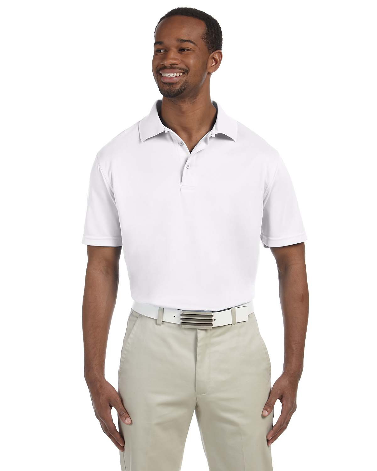 Polo blanc anti-microbien Harriton S anti-transpiration