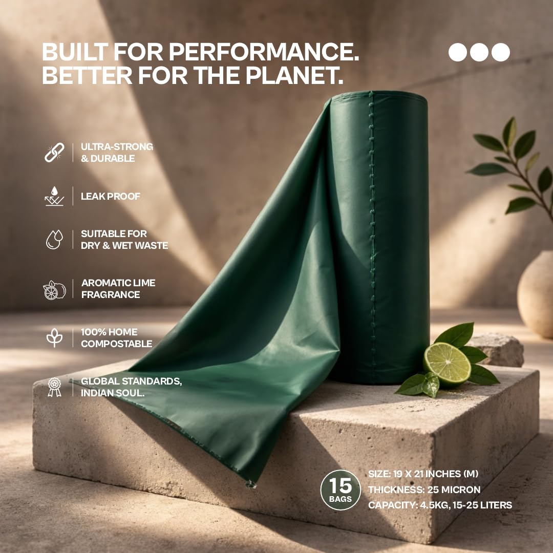 Bambrew Compostable Garbage Bags - Lime Scented -2 Bambrew Compostable Garbage Bags - Lime Scented -2