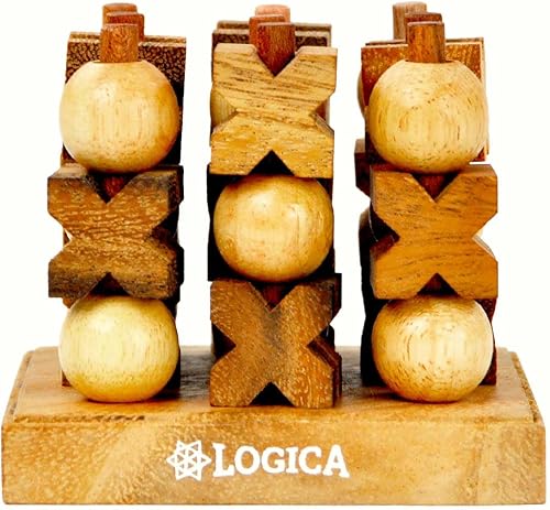 Miniatura 2 de Logica Puzzles Art. Tic-Tac-Toe 3D - Juego de mesa en madera fina - Juego de estrategia para 2 jugadores - Nuevas estrategias 3D