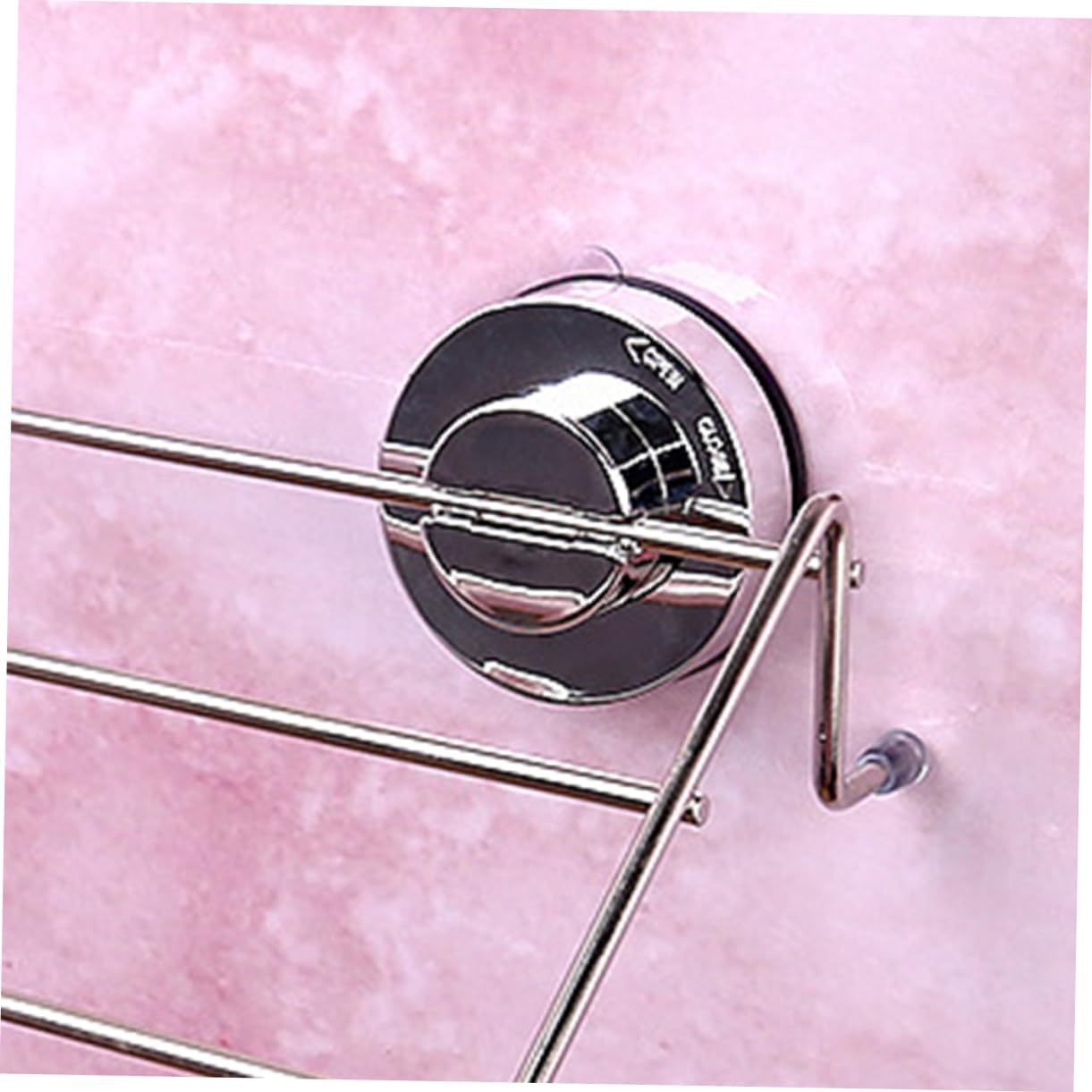 Suction Hanger Cup Double Stainless Steel Pole Rack Towel Bathroom