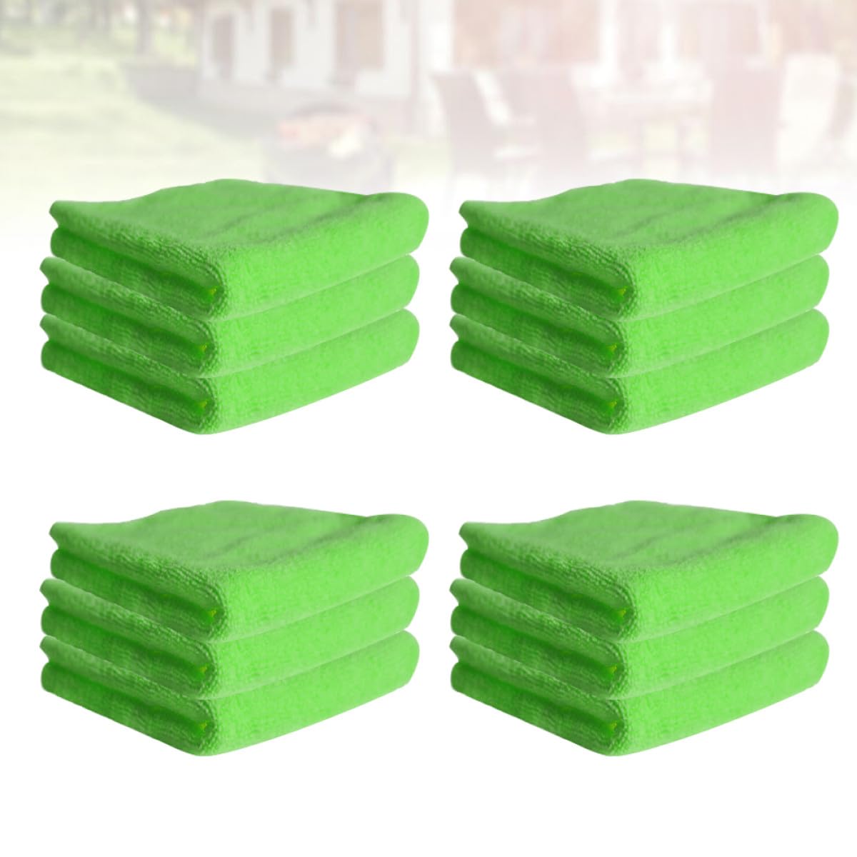 12 Stück Pack Grüne Mikrofaser Geschirrtücher 30x30cm Saugstark Ölabweisend Maschinenwaschbar für Haushalt Küche Reinigung