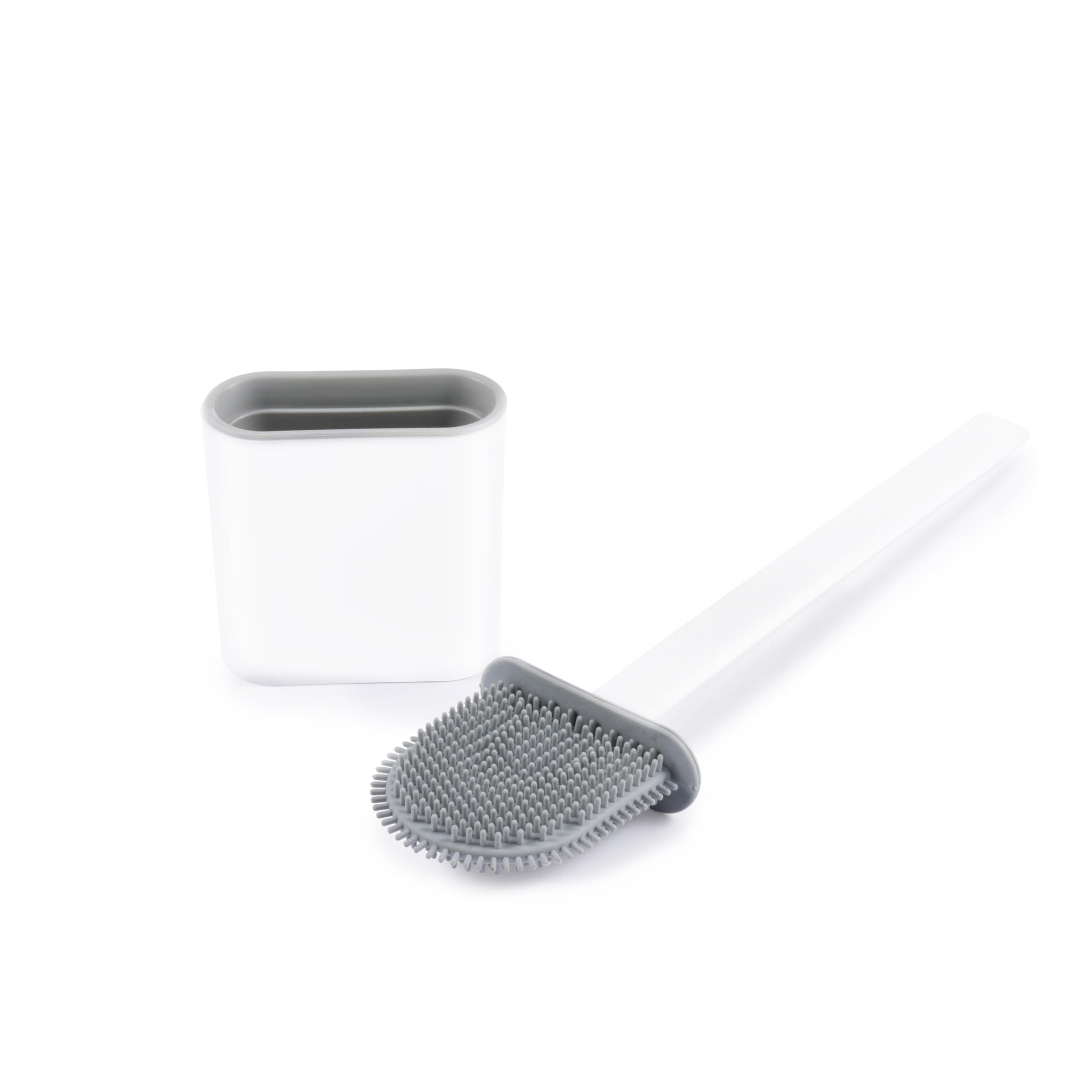 Beldray Antibac Slimline Toilet Brush, Silicone Bristles, White