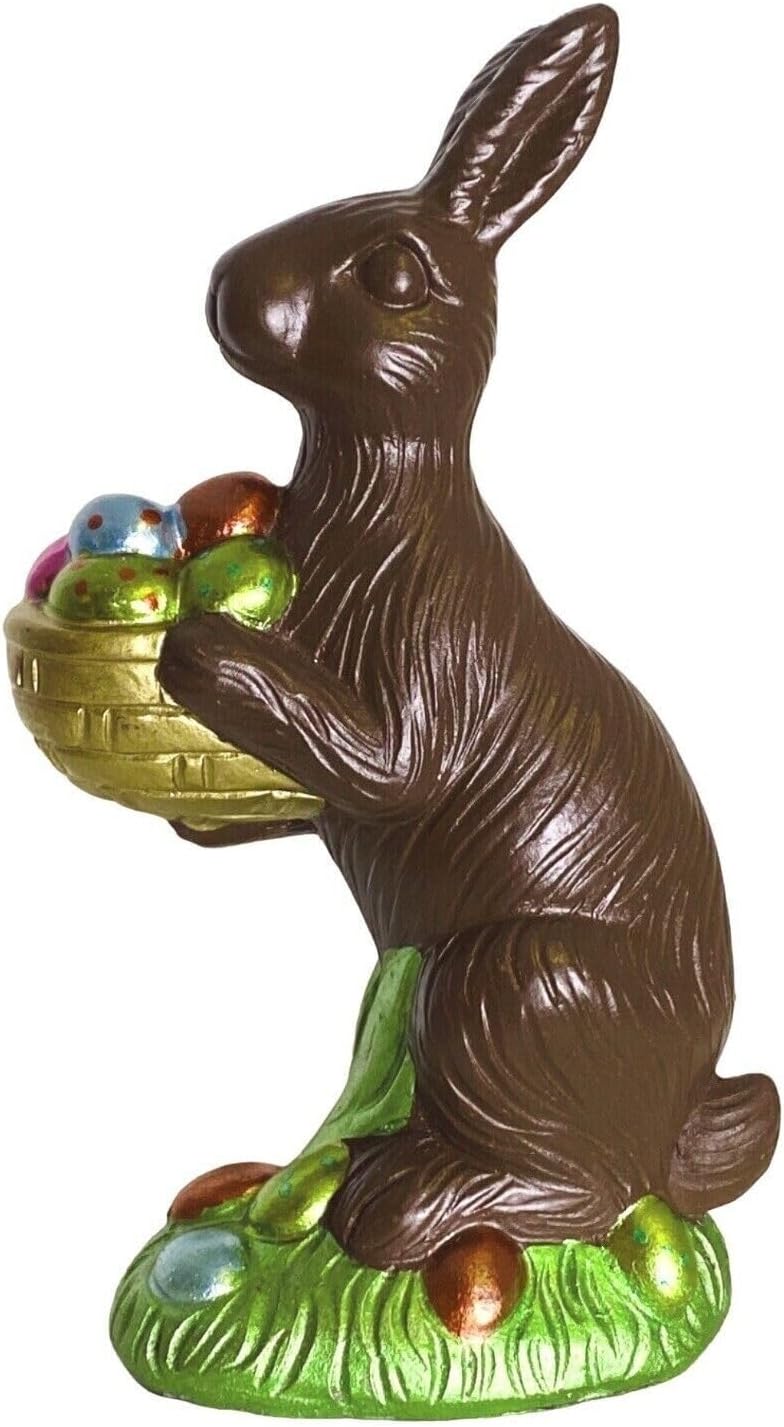 New Primitive Vintage Faux Easter Egg Chocolate Bunny