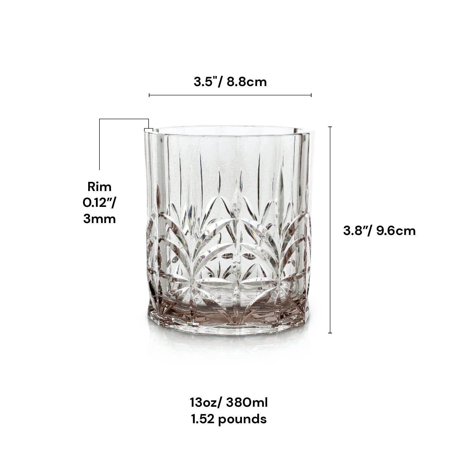 BELLAFORTE Bicchieri corti in plastica Tritan infrangibili, set di 4, 368,5 g, senza BPA, Myrtle Beach infrangibili per feste in interni ed esterni, Natale e regali, lavabili in lavastoviglie, grigio