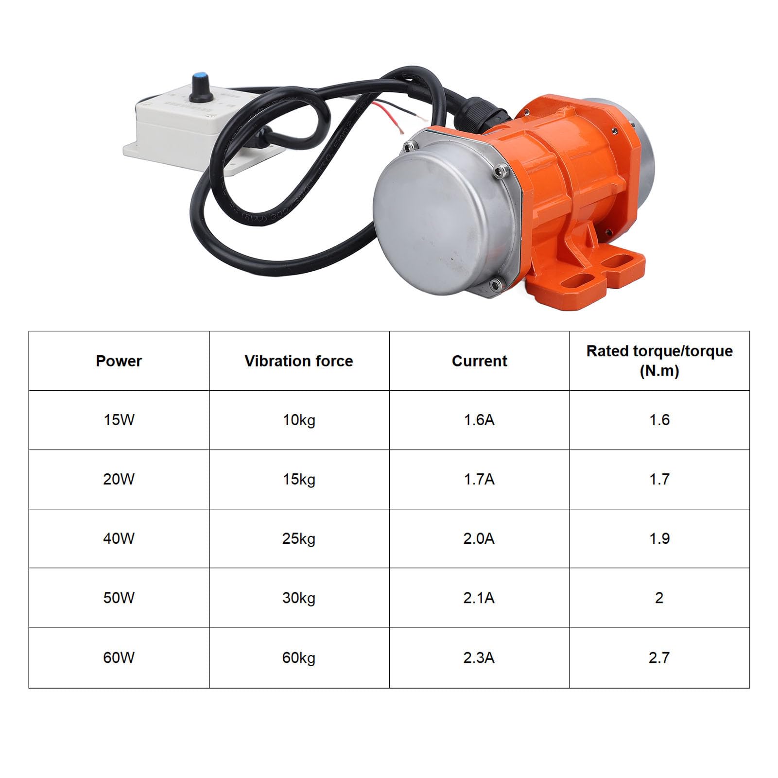 Motore di Vibrazione DC 24V, Motore di Vibrazione Senza Spazzole 4000RPM 50Hz IP65 Motore di Vibrazione Elettrico Piccolo Vibratore per Calcestruzzo Impermeabile (50W)