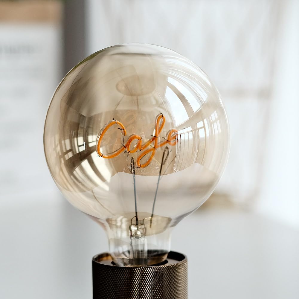 Lampadina LED Vintage E27 4W Dimmerabile 2000K Caldo - Vetro Colorato Oro, Artigianale Per Lampade Da Tavolo