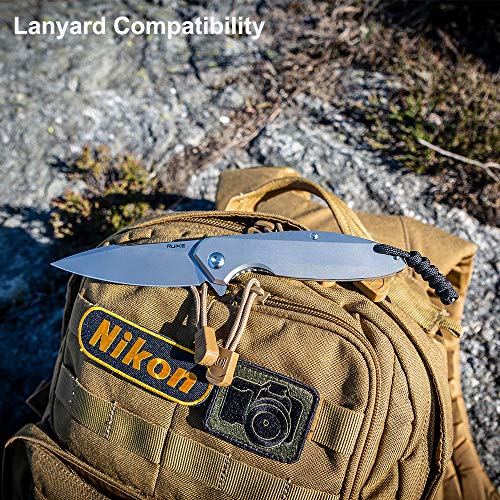 Ruike Tactical Folding Knife Small Pocket Knife With Clip Edc Camping Fishing Hiking Knives Frame Lock 14C28N Steel Black Outdoor Indoor Work Utility Knife Tool Men Women Blet P128-Sf #TOP5