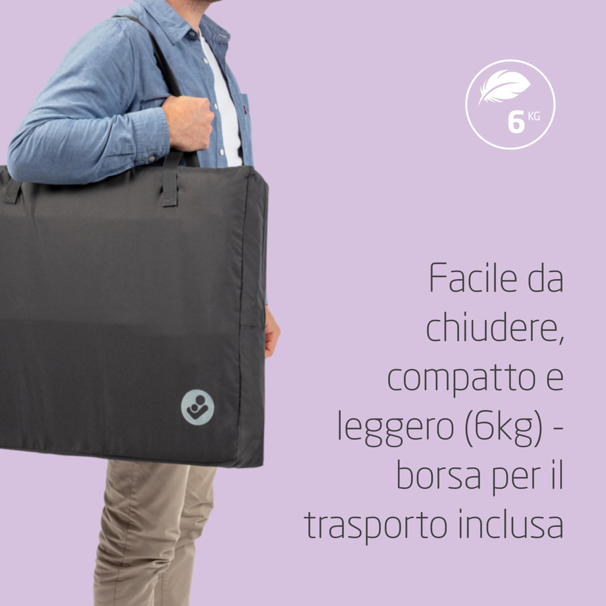 Maxi-Cosi Iris2, 2 in 1 Culla da Campeggio Neonato, 0-3 anni, 0-15 kg, Lettino da Viaggio Compatto, Pieghevole e Leggero, 2 Modalità Nanna, Finestra Accesso, Materasso Lettino, Essential Graphite