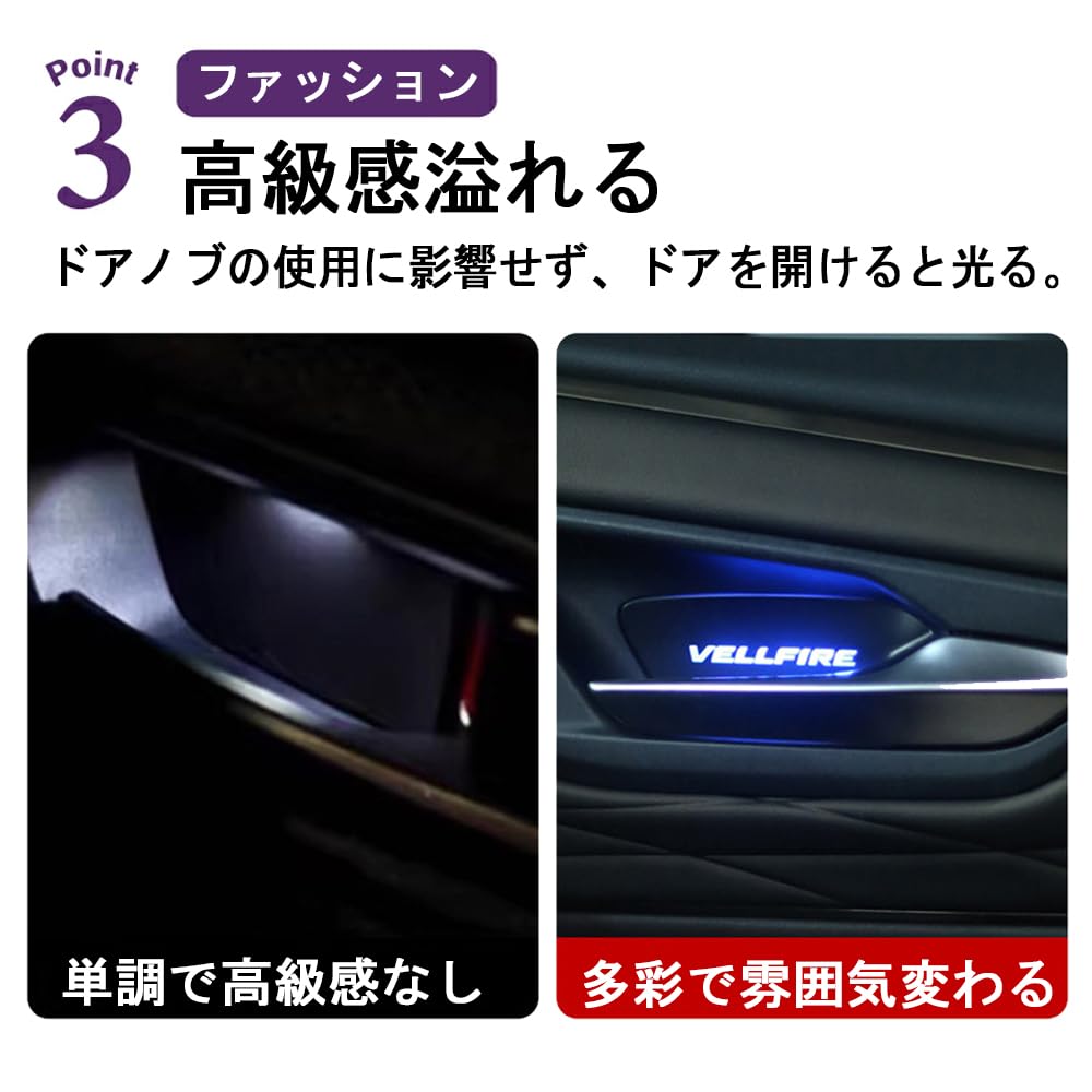 Amazon | SAWAKAKI プリウス 50系 専用設計 インナードアランプ ロゴ