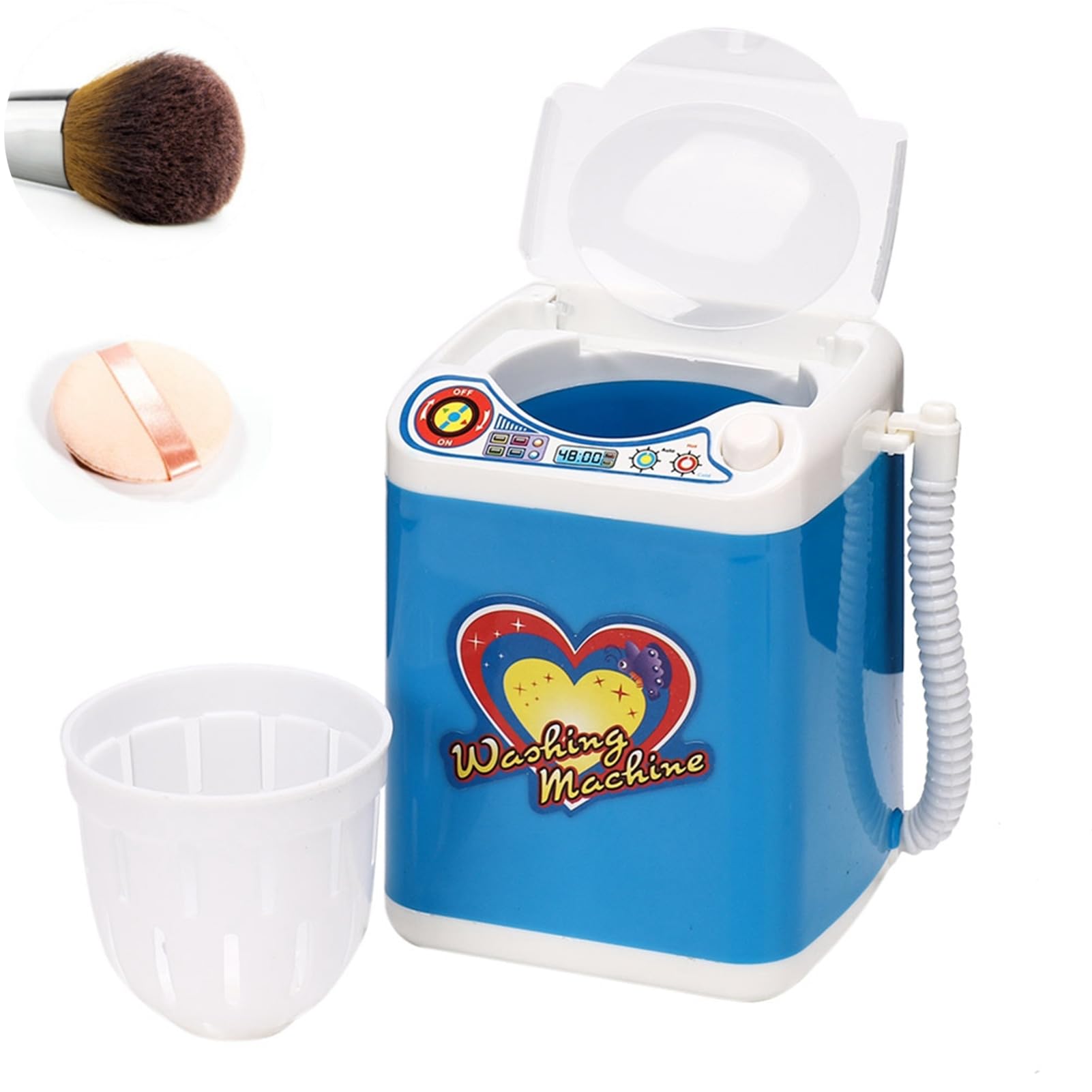 Oumefar Electric Mini Washing Machine Toy, Makeup Brush Cleaner