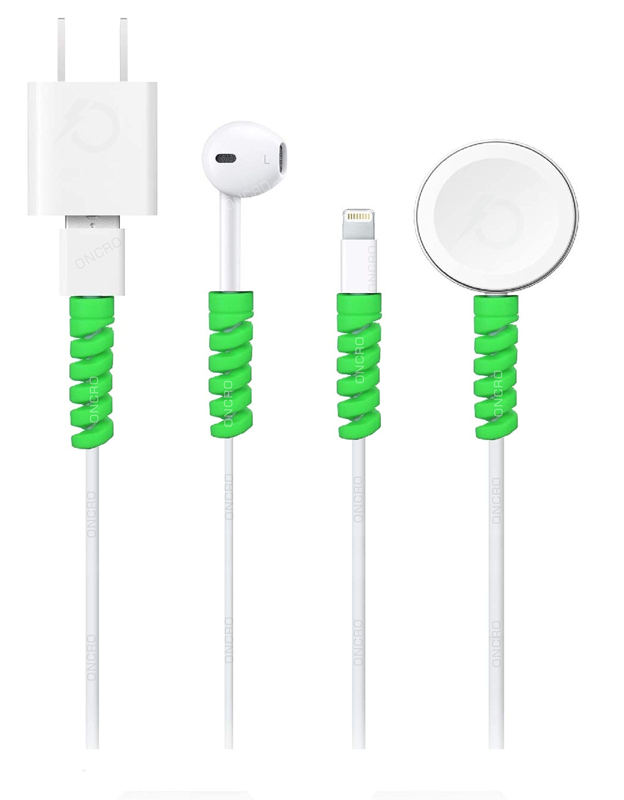 ONCRO® Pack of 4 pcs, Black, Spiral Charger and USB Cable Protector for iPh- phone, Light_ning, Android, Smartphones, Earphones. Multipurpose Spring Style Silicone Cable Protector (B09F9B9QXF) Amazon Price History, Amazon Price Tracker