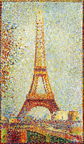 Artifact Puzzles - Whimsical Seurat Eiffel Tower Wooden Jigsaw Puzzle