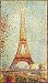 Artifact Puzzles - Whimsical Seurat Eiffel Tower Wooden Jigsaw Puzzle