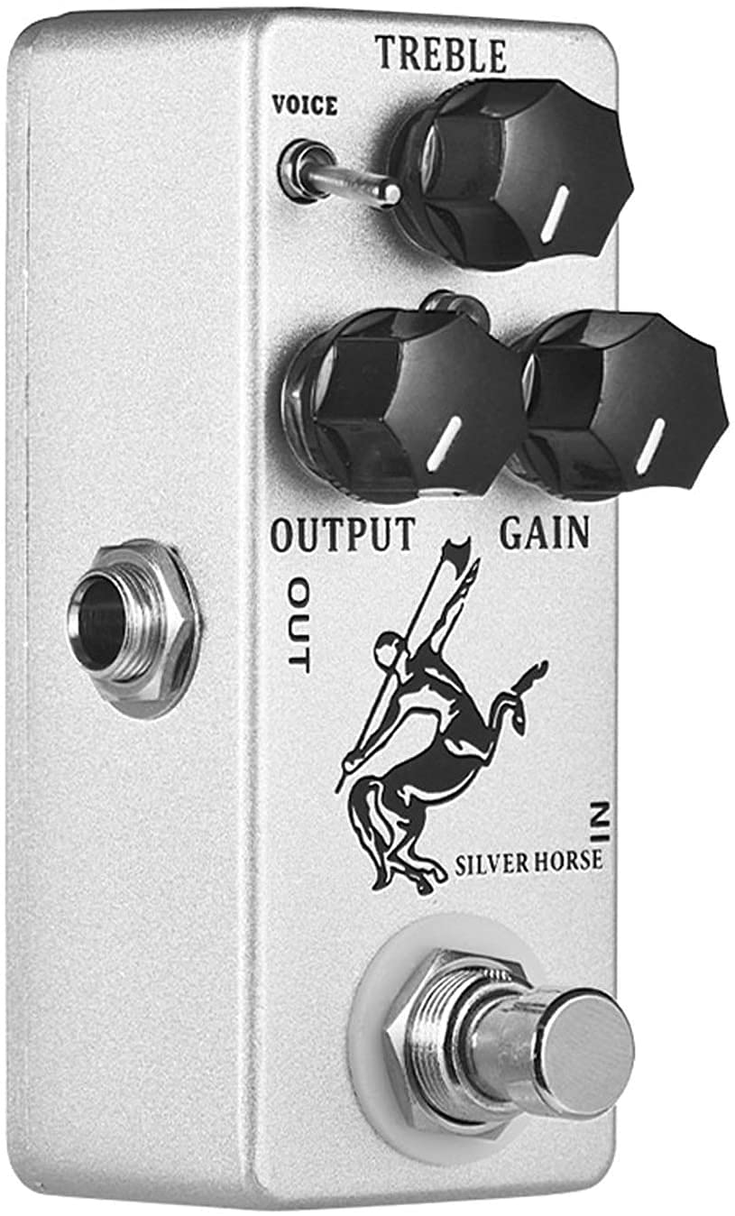 Btuty Guitar Horse Overdrive Effect Pedal Boost Silver Horse Full Metal Shell True Bypass (Silver) - Image 3