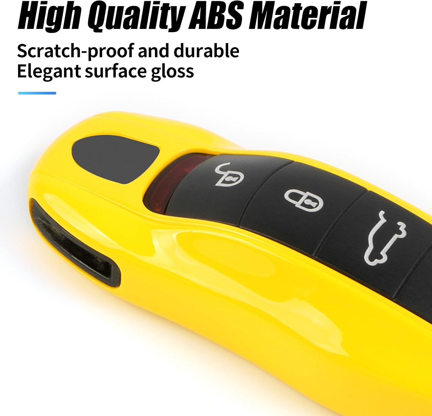 Racing Yellow Key Fob Cover Compatible with Porsche Key Shell Key Fob Shell Replacement Compatible with Porsche Cayenne Panamera 911 718 Macan Boxster Cayman Old Style