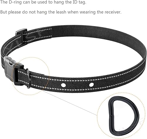 Miniatura 5 de Correa de nailon para perro para entrenamiento de valla electrónica resistente y ligera, receptores de collar de ladridos de golpes, correa de