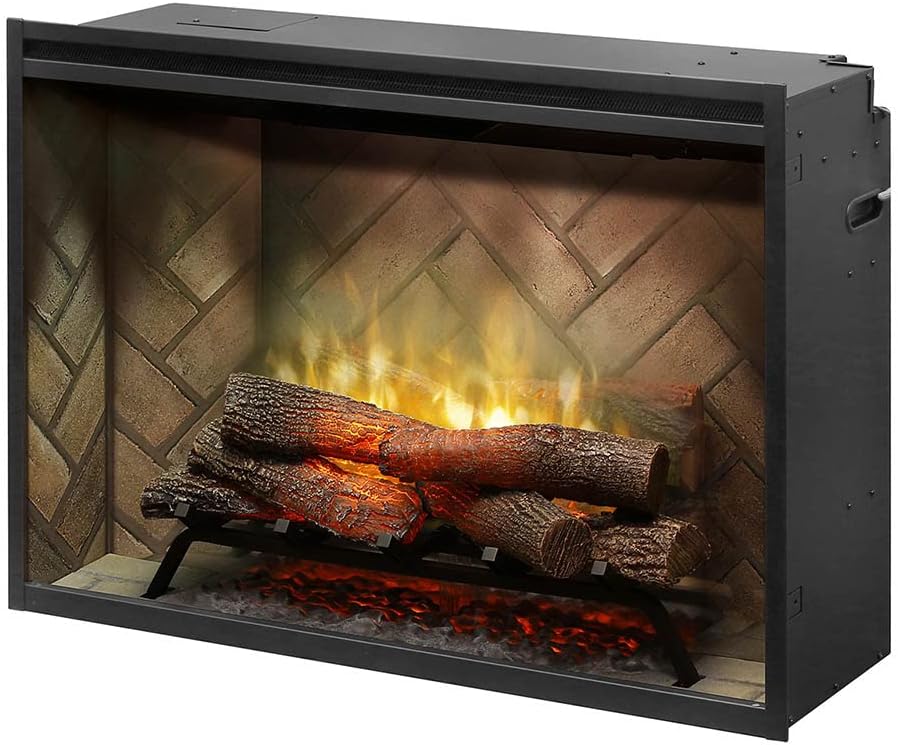 Dimplex Revillusion 36" Portrait Built-in Firebox (Model: RBF36P), 4435/6739/8786 BTU, 120/208/240 Volt, 1375/1975/2575 Watt, Herringbone