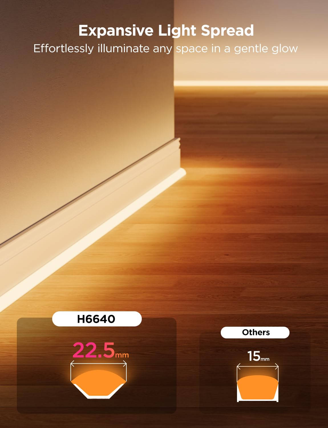 Govee RGBIC Neon LED Strip Light for Skirting Board 3M Neon Rope Light Work with Matter, Alexa & Google Assistant - Image 4