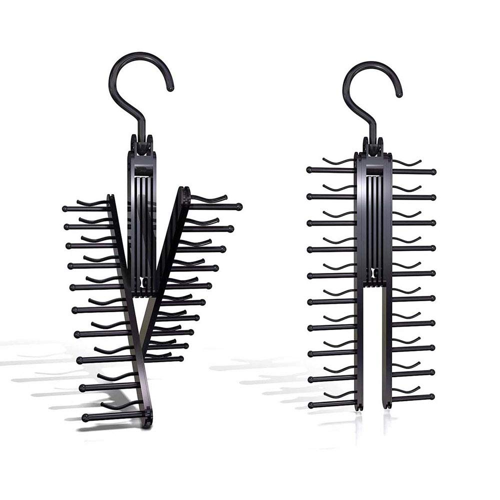 dianlan 2 PCS Tie Racks Tie Holder Adjustable Tie Storage Hanger Belt Hanger for Home Supplies