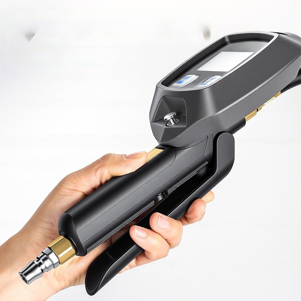 SPORTARC Manometro digitale per la pressione dei pneumatici, 0-255 PSI Air Checker, display LCD retroilluminato, PP e rame, per auto, camion, biciclette