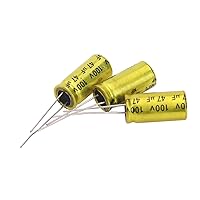 Vista 8 de 10 piezas 15uf 100V condensador electrolítico no polarizado - 10x17mm (0.39x0.67in) condensador NP para divisor de frecuencia de tweeter de audio