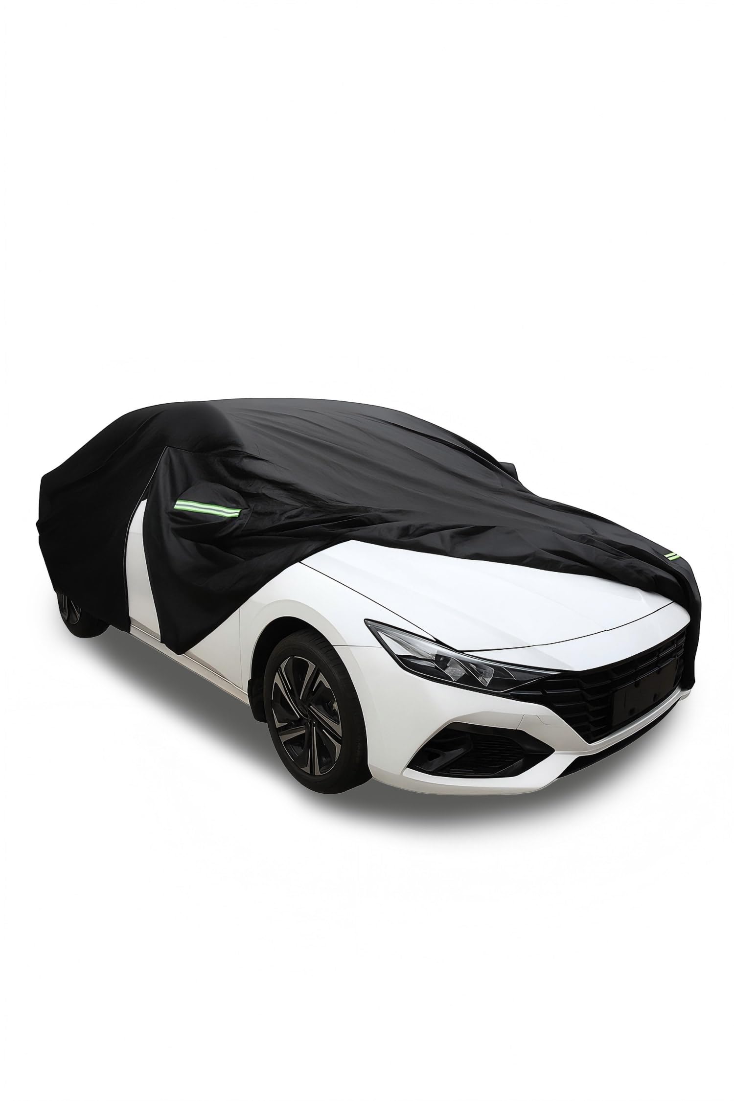 Universele autohoes 530 x 200 x 150 cm - ritsopeningen aan de bestuurderszijde en voorpassagierszijde - winddicht, sneeuwdicht, stofdicht, krasbestendig, UV-bescherming - volledige autohoes voor alle