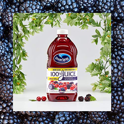 Image of Ocean Spray 100% Juice Cranberry Blackberry, 64 Ounce Bottles (Pack of 8)