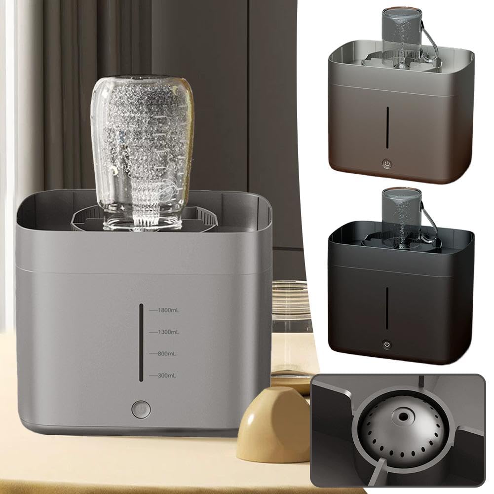 Elektrischer Glasspüler, Teetassenreiniger, verbesserte automatische Waschmaschine, 1800 ml Wassertank, anwendbar für Tassen mit einem Durchmesser von 3–10 cm, Smart Cup Washer für Bar, Café, Home