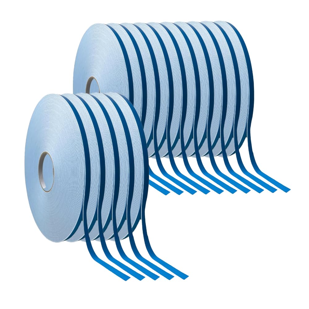 I K H E MALARKA 45 metri nastro biadesivo extra forte universale per oggetti leggeri – Articolo/larghezza 9 mm, spessore 1 mm (15 pezzi – 675 metri)