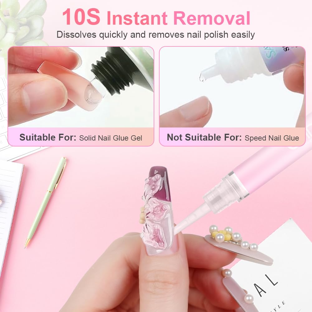 LOPHE Nail Art Polish Corrector Pen, Penna Correggi Smalto, Risultato Immediato, Accessori Gel Unghie, 3 ml