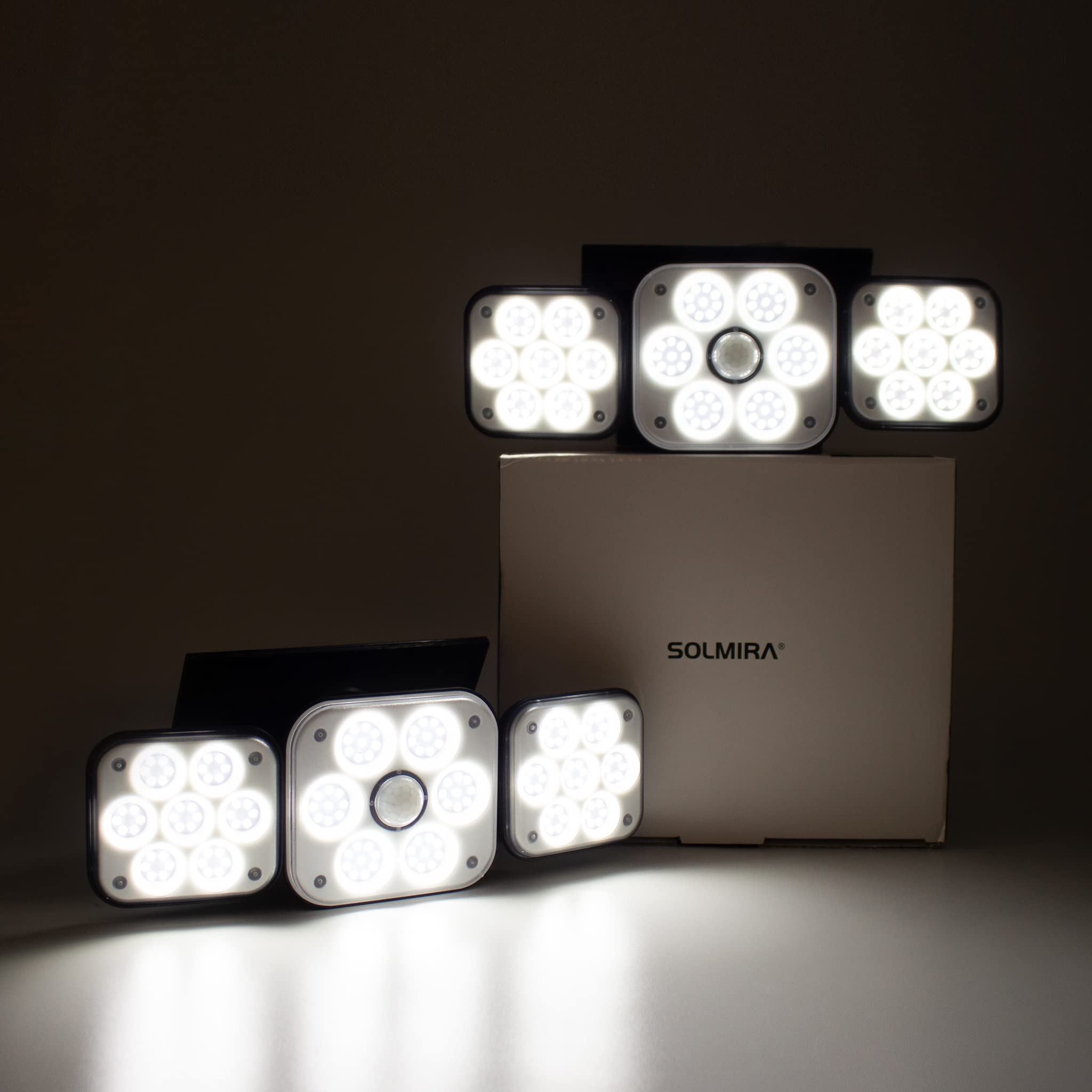 Solarny świetlny LED na Zewnątrz ścienne, 2 Liczba, 138 LED, Oświetlenie 270º, 3 Tryby, CE i RoHS Certyfikat