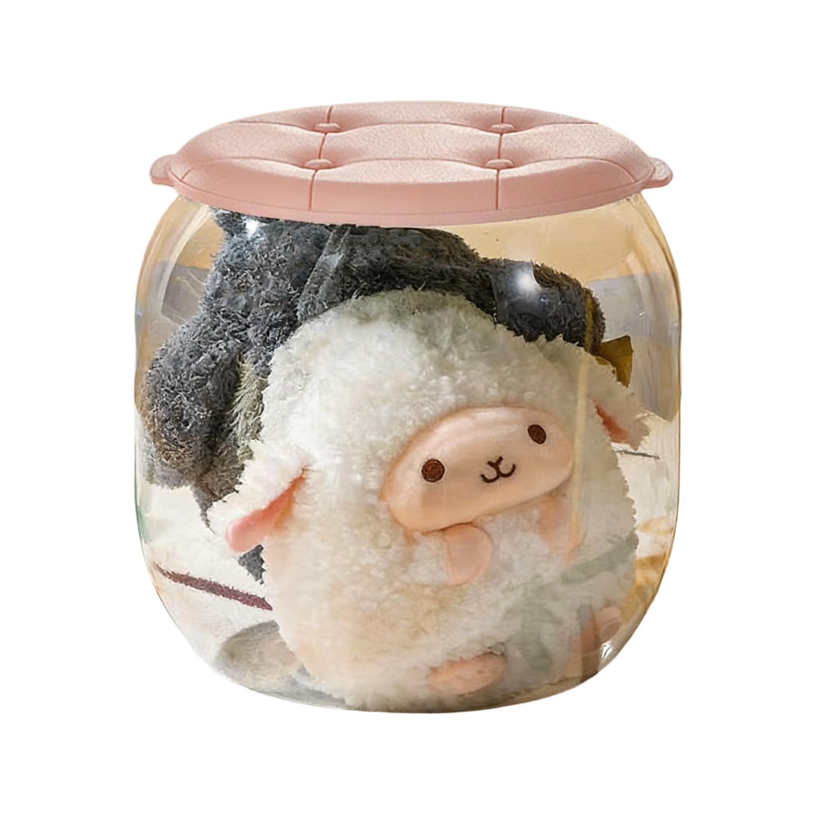 Lerpwige Portable Clear Storage Bin with Handle Serving As a Stool for Movement Around House Stackable Clear Bin and Stool