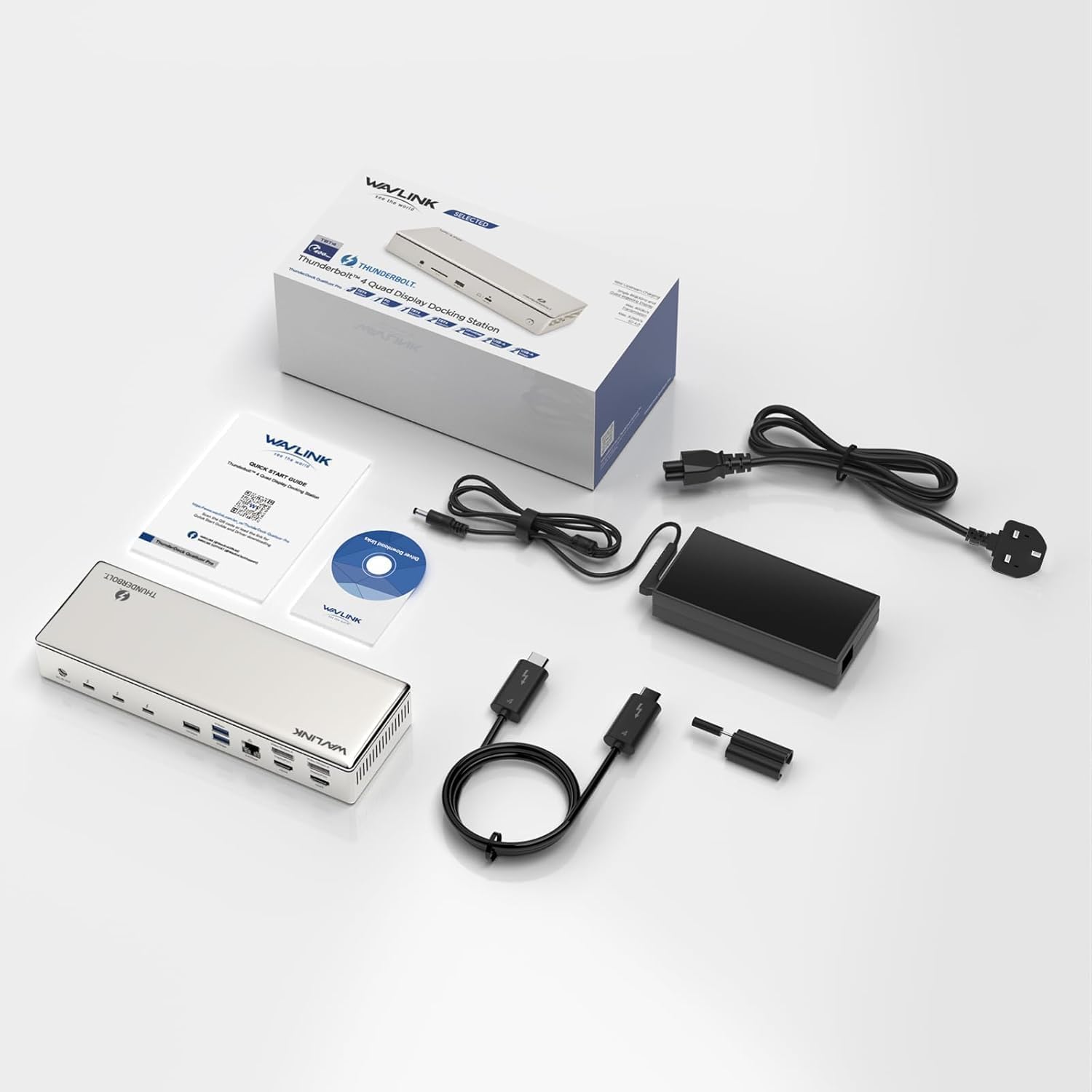 WAVLINK Thunderbolt 4 Dock 40Gbps, 96W PD, 8K/Quad 4K, pour Mac & Windows