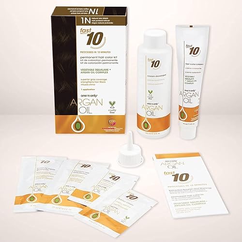 Miniatura 5 de One 'N Only Fast 10 - Kit de coloración permanente para el cabello, tinte para el cabello para mujeres con aceite de argán para mantener el