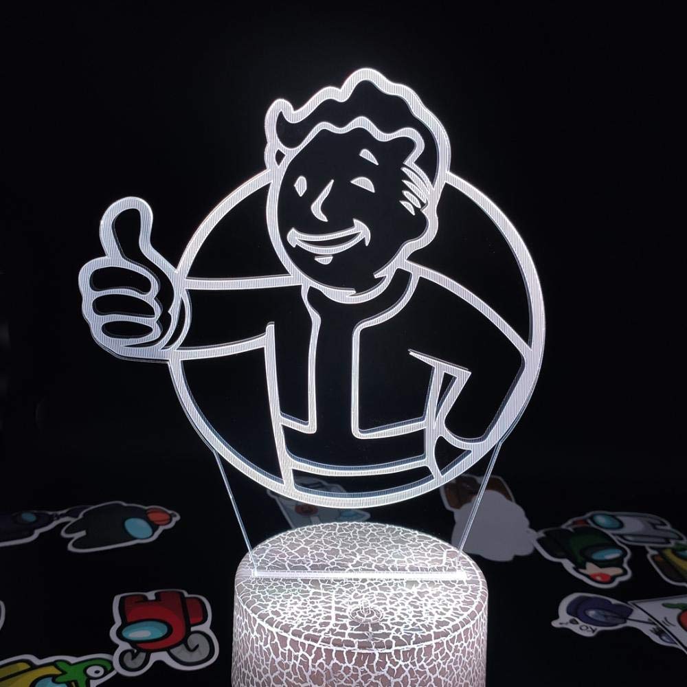 Lampada 3D Illusion Notte A LED Fallout Pip-Boy – Regalo Creativo Per Fan Videogiochi, Luce Notturna Per Camera Da Letto, Decorazione Comodino - 3